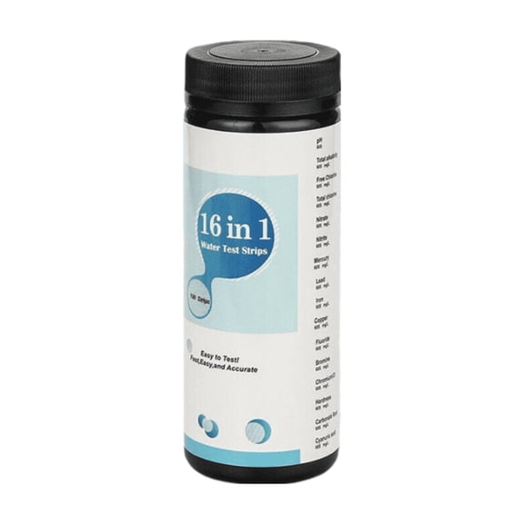 16-In-1 Swimming Pool Test Strips 50 Count Multi-Parameter Water Quality Kit for Ph Alkalinity Hardness Copper Iron and Bromine Levels A One Size
