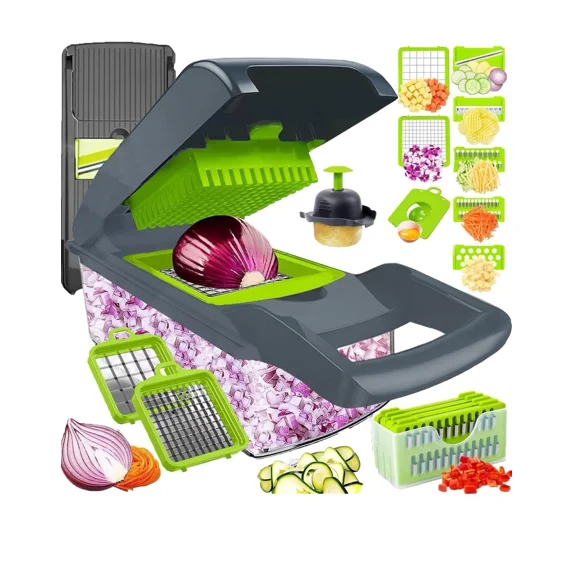 16 In 1 Vegetable Chopper Cutter Slicer Dicer Grater With Container Kitchen Tool