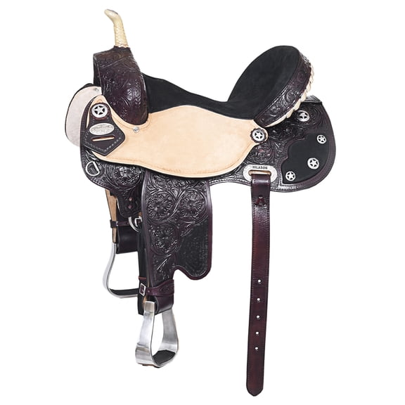 16 In Flex Tree Western Horse Saddle American Leather Trail Barrel By Hilason