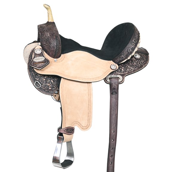 16 In Flex Tree Western Horse Saddle American Leather Trail Barrel By Hilason