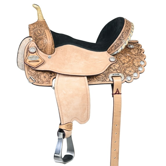 16 In Flex Tree Western Horse Saddle American Leather Trail Barrel By Hilason
