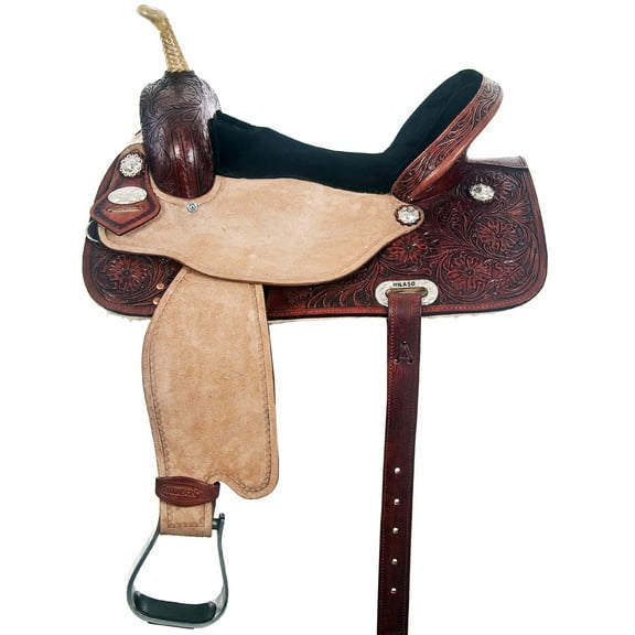 16 In Flex Tree Western Horse Saddle Hilason In American Leather Barrel Trail