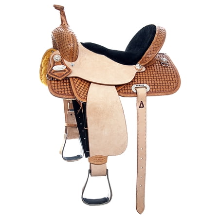 16 In Flex Tree Western Horse Saddle Hilason In American Leather Barrel Trail