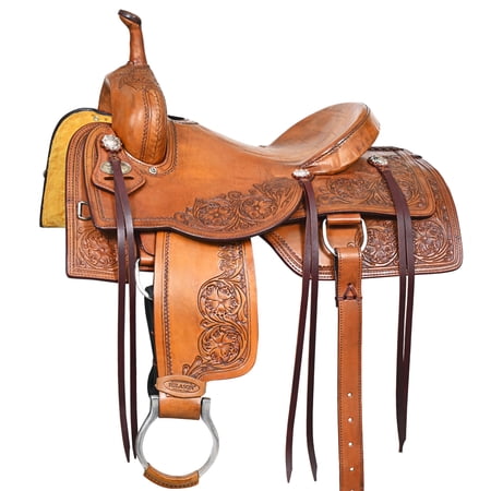 16 In HILASON Horse Cutting Cutter Trail Pleasure American Leather Saddle