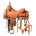 thumbnail image 1 of 16 In HILASON Horse Cutting Cutter Trail Pleasure Leather Saddle & Tack Set, 1 of 4