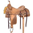thumbnail image 1 of 16 In HILASON Western Horse Cutter Trail Barrel American Leather Saddle Tan, 1 of 7