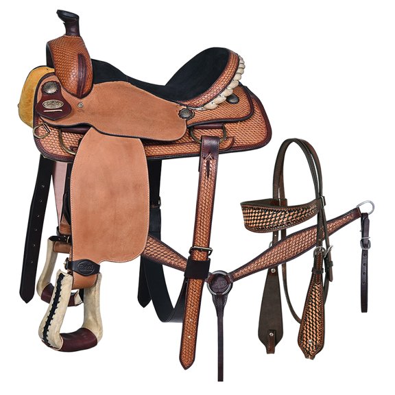 16 In HILASON Western Horse Ranch Roping American Leather Saddle Brown