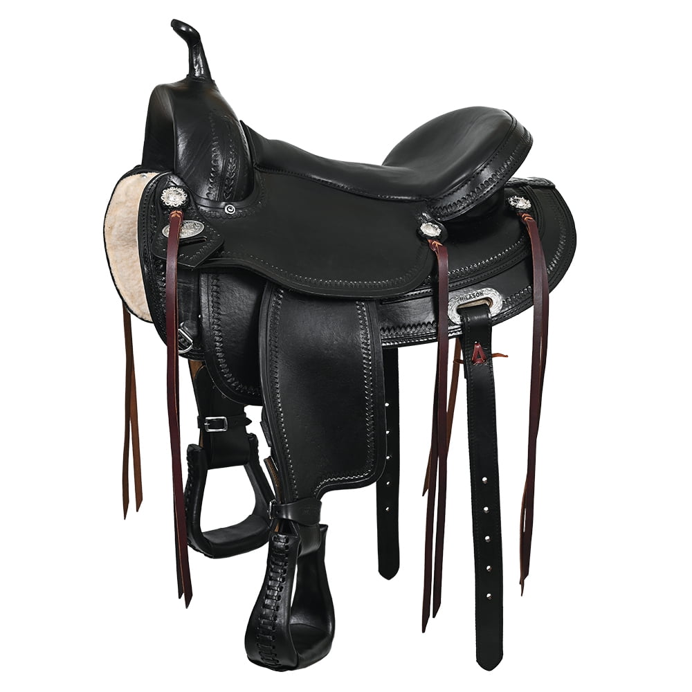 HILASON 16 Western American Leather Horse Saddle Gaited Trail Endurance (西アメリカ産革馬鞍足踏みトレイル耐久) Barrel Saddle 14 Inch BH HILASON 16 In Western American Leather