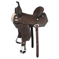 16 In Hilason Flex Tree Western Horse Saddle In American Leather Barrel Trail