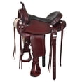 thumbnail image 1 of 16 In Hilason Gaited Western Flex Trail Horse American Leather Saddle, 1 of 8