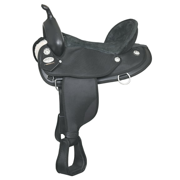 16 In Hilason Horse Trail Pleasure Endurance Synthetic Saddle Black