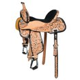 16 In Hilason Western Horse Barrel Racing Trail American Leather Saddle ...