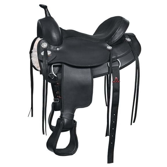 16 In Hilason Western Horse Flex Tree Saddle Cordura Synthetic Trail Pleasure Black