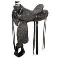 thumbnail image 1 of 16 In Hilason Western Horse Wade Saddle American Leather Ranch Roping Antique Black, 1 of 8