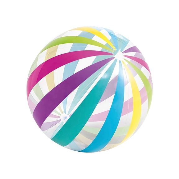 16 In Inflatable Beach Ball Striped Design Float Ing Water Toy for Outdoor Swimm Ing Fun and Backyard Party Decor Durable PVC Sports Ball