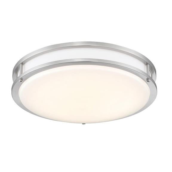 16 In. Voice Controlled Colors Brushed Nickel Smart LED Flush Mount