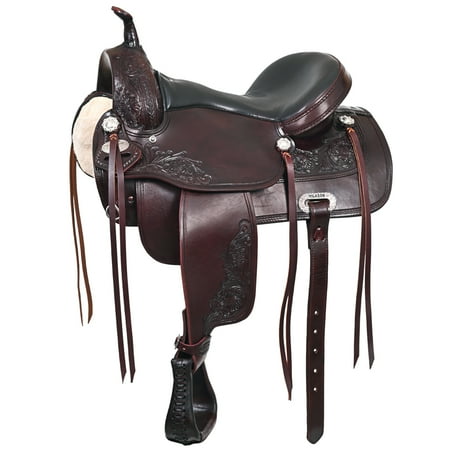 16" Western Horse Saddle American Leather Treeless Trail Pleasure Hilason
