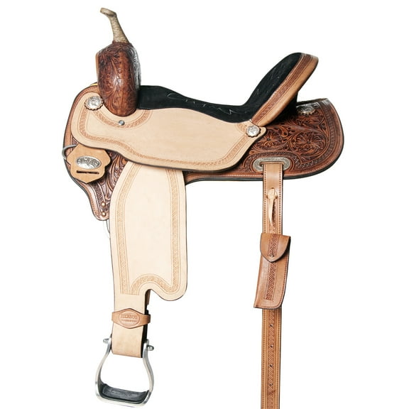 16 In Western Horse Barrel Racing Saddle Trail Pleasure American Leather Hilason