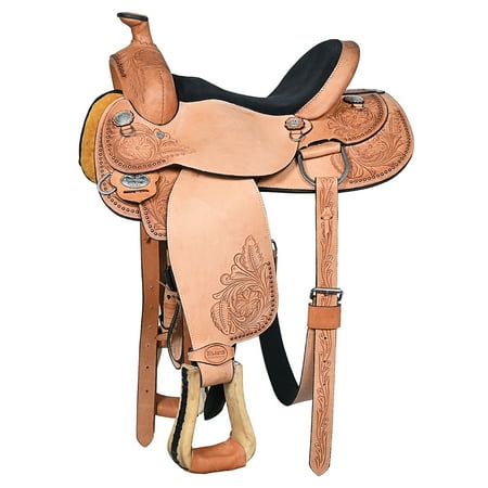 16 In Western Horse Saddle American Leather Ranch Roping Cowboy Hilason