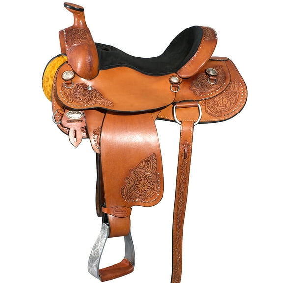 16 In Western Horse Saddle American Leather Ranch Roping Cowboy Hilason