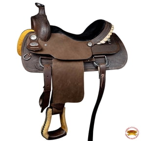 16 In Western Horse Saddle American Leather Ranch Roping Cowboy Hilason