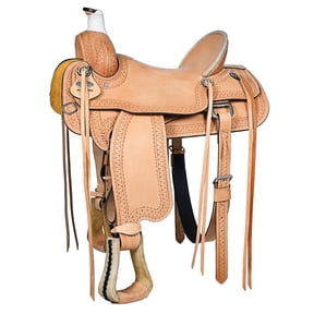 16 In Western Horse Saddle American Leather Ranch Roping Hilason