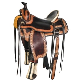 16 In Western Horse Saddle American Leather Ranch Roping Hilason