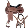 thumbnail image 1 of 16 In Western Horse Saddle Genuine Leather Trail Roping Ranch Tack Set Comfytack, 1 of 8