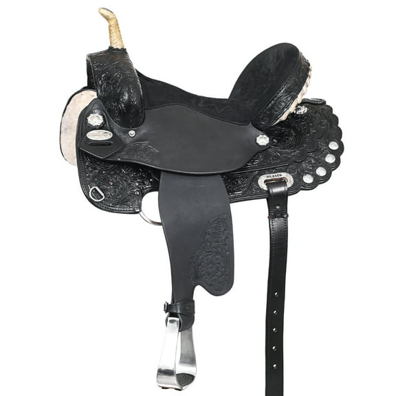 16 In Western Horse Saddle American Leather Treeless Trail Barrel Hilason