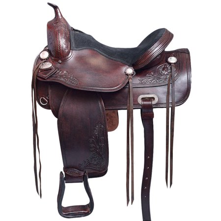 16 In Western Horse Saddle American Leather Treeless Trail Pleasure Hilason