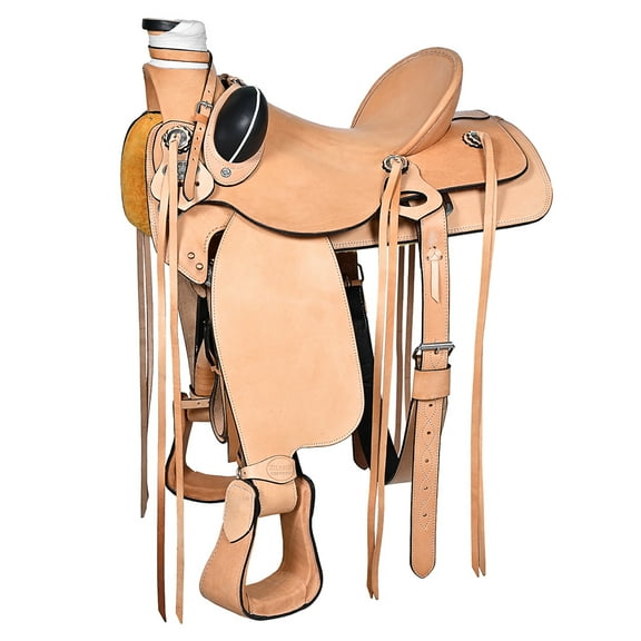 16 In Western Horse Saddle American Leather Wade Ranch Roping Tan Hilason