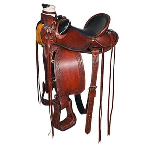 16 In Western Horse Wade Saddle American Leather Ranch Roping Dark Brown Hilason