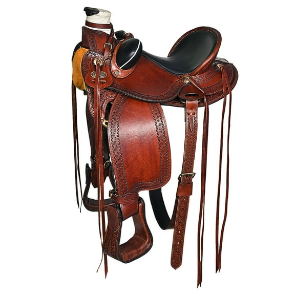 16 In Western Horse Wade Saddle American Leather Ranch Roping Dark Brown Hilason