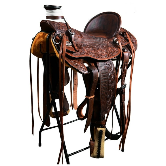 16 In Western Horse Wade Saddle American Leather Ranch Roping Dark Brown