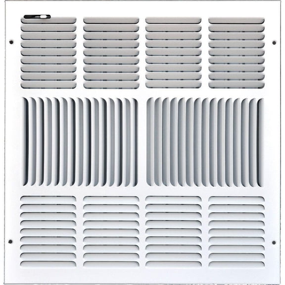 16 In. X 16 In. Ceiling/Sidewall Vent Register, White With 4-Way Deflection