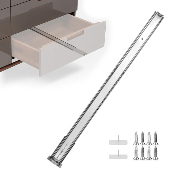 16 Inch 2 Pack Heavy Duty Bottom Mount Cabinet & Dresser Drawer Slides