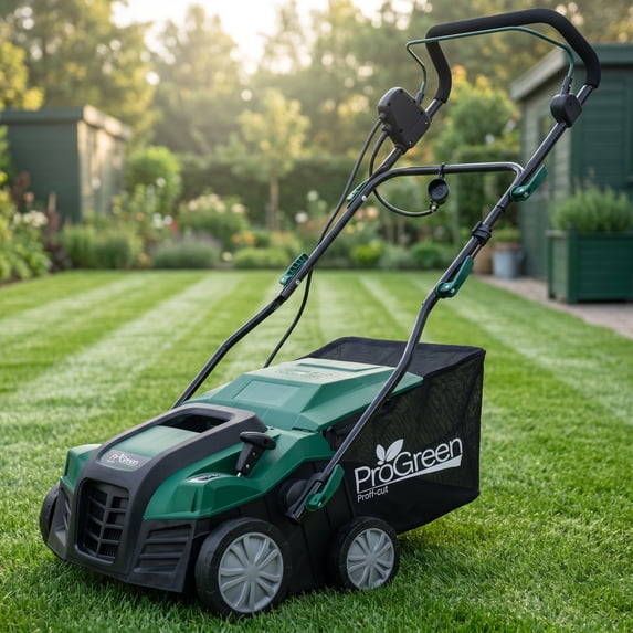 Zateety 16 in 15 Amp Corded Electric Lawn Dethatcher & Scarifier, 2-in-1, 58 QT Extra Large Removable Collection Bag