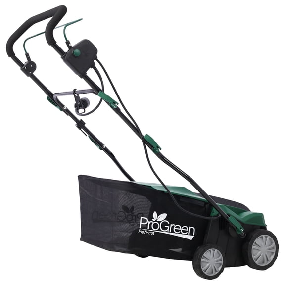 16 Inch 2-in-1 Electric Lawn Dethatcher Scarifier, 15 Amp Motor, 3600RPM, 5 Height + 3 Handle Adjustments, 58QT Large Collection Bag, Easy Storage