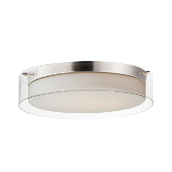 12284CLSWSN Maxim Lighting Duo - 16 Inch 28W 1 LED Round Flush Mount-Satin Nickel Finish