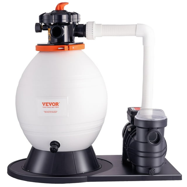VEVOR Sand Filter Pump 115V secure for Above Ground Pools, PP, 16" 3500 GPH