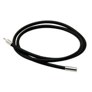 16 Inch 3mm Rubber Cord Necklace with Stainless Steel Closure Jewelry