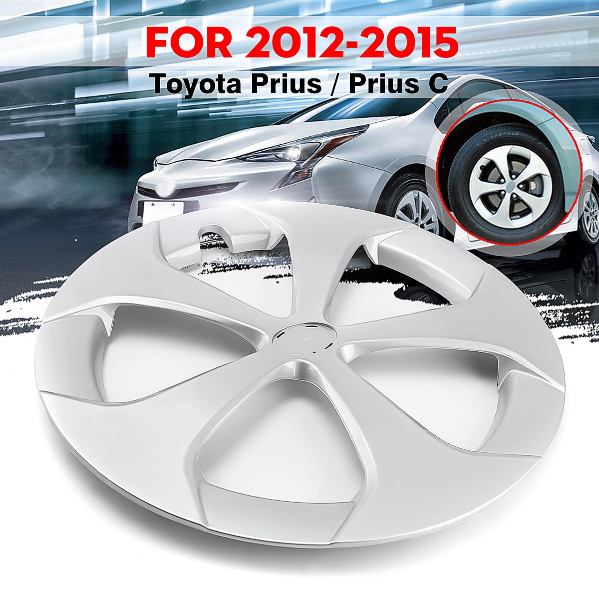 16 Inch 5-Spoke Hub Cap Wheel Cover For Toyota Prius 2012 2013 2014 2015 # 61167 4260247060 570-61167
