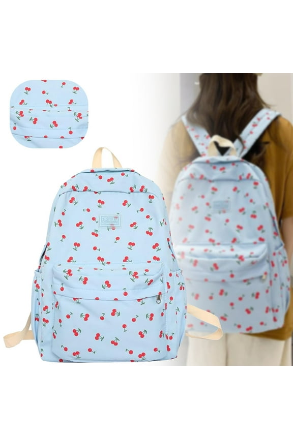 16 Inch Backpack Pattern Of The Cherry Laptop Backpack Shoulder Bag School Bookbag Casual Daypack