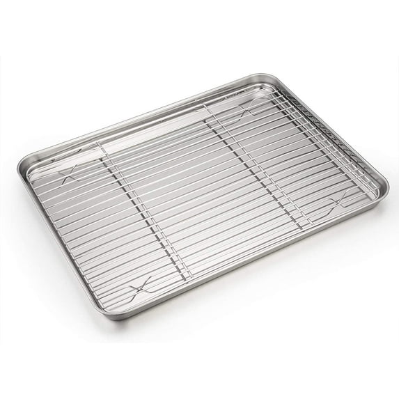 16 Inch Baking Sheet an with Rack Set, Stainless Steel Cookie Sheet an ...
