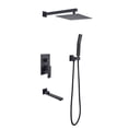 thumbnail image 1 of 16 Inch Bathroom Rain Shower System Set Wall Mount, with Handheld Shower Head and Tub Spout, 1 of 7