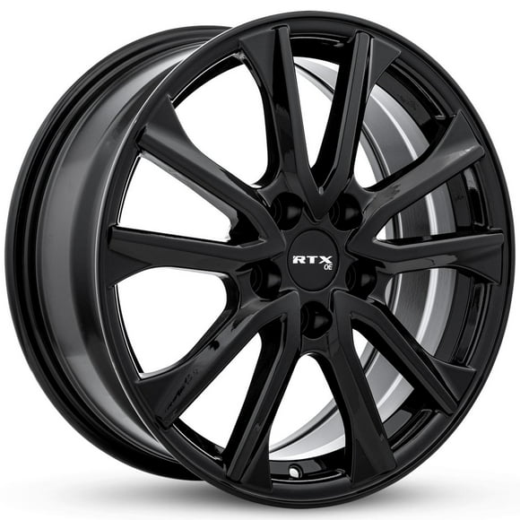 16 Inch Black Alloy Wheel Rim for Jeep Compass, RTX 82011 16x6.5 5x114.3 5Lug