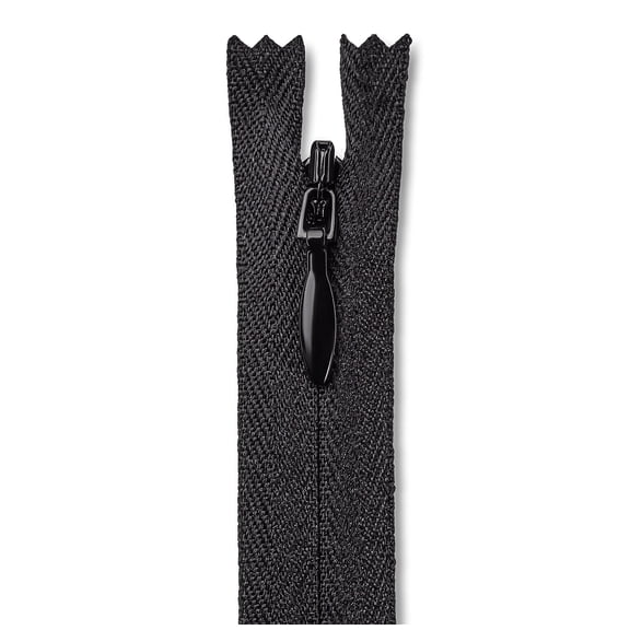 16 Inch Black Nylon Zipper for Crafts and Sewing