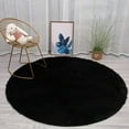 16 Inch Black Round Extra Soft Area Rug - Extra Soft Material For ...