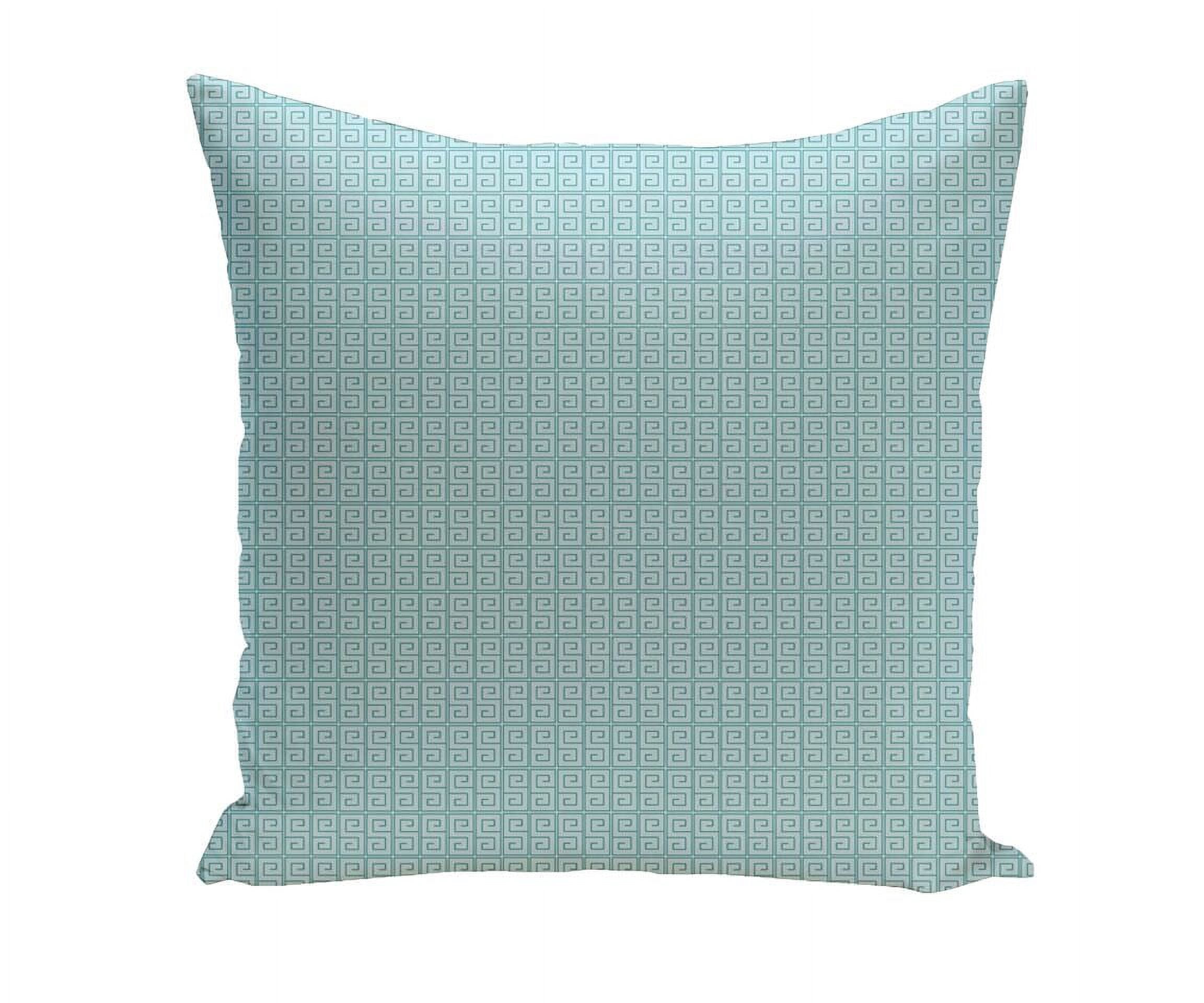 16 Inch Blue-Aqua and Light Blue Decorative Geometric Throw Pillow