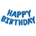 thumbnail image 1 of 16 Inch Blue Happy Birthday Balloons Banner Foil Letters Balloons for Birthday Decorations Party Supplies, 1 of 4